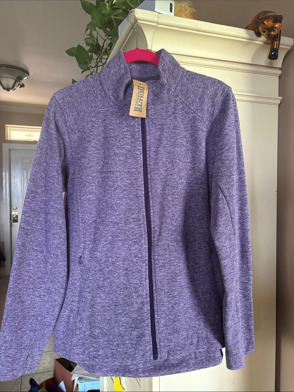 NWT Duluth Trading Co Purple Full-Zip Fleece Jacket